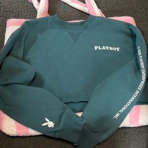 Playboy cropped crew neck